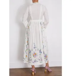 Alemais Willa Embroidered Shirt Dress White Floral Size AU 10 for rent on The Volte - image 12