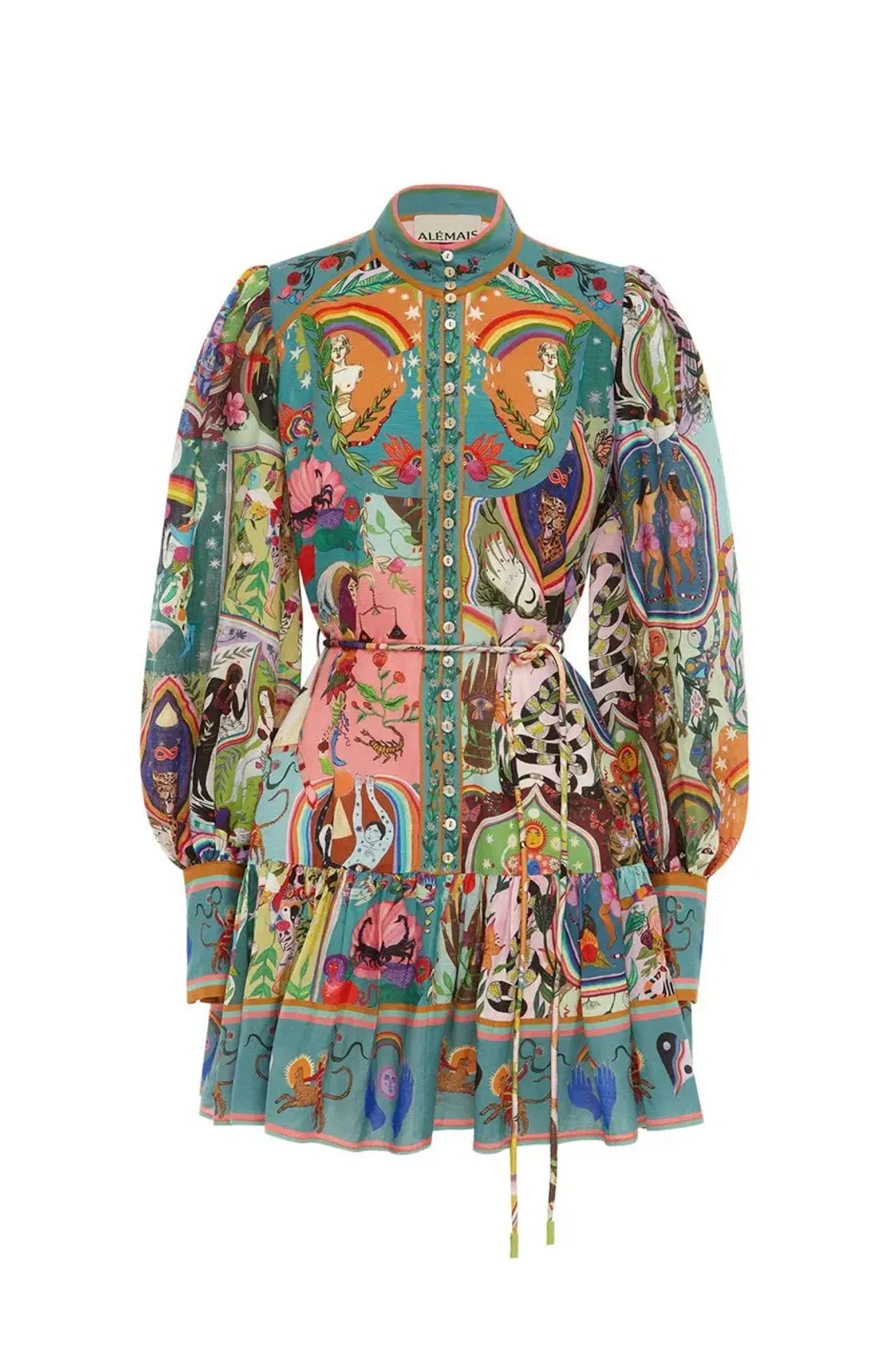 Alemais Evergreen Mini Dress Multi Size AU 10 for rent on The Volte - main image