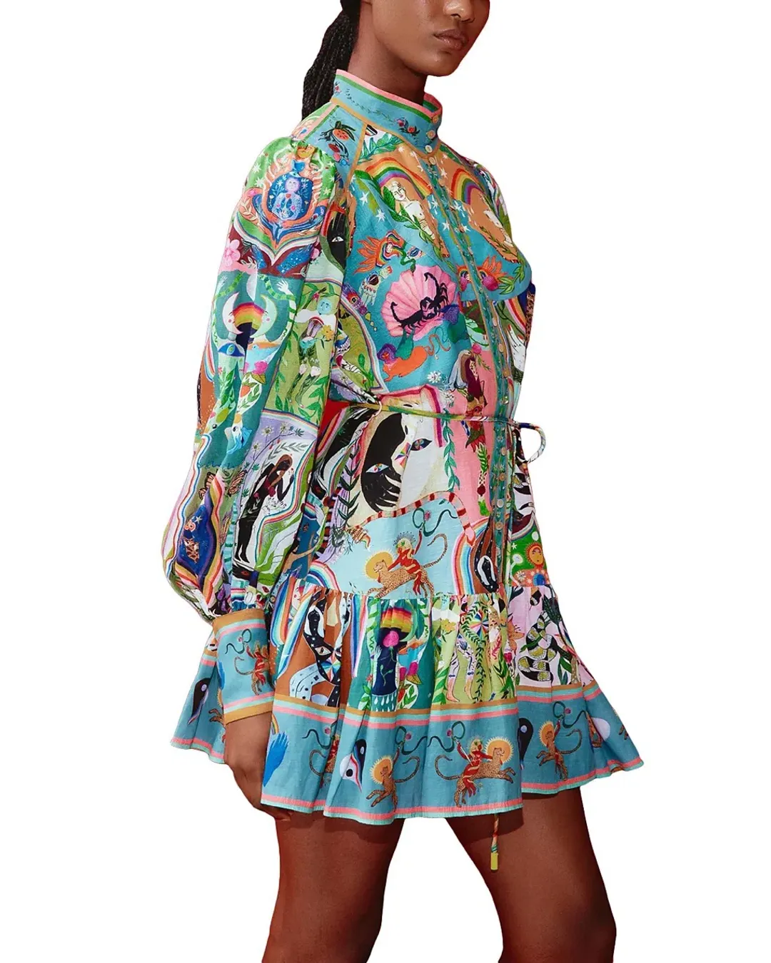 Alemais Evergreen Mini Dress Multi Size AU 10 for rent on The Volte - main image