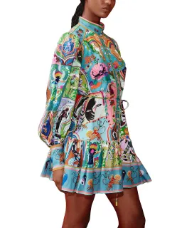 Alemais Evergreen Mini Dress Multi Size AU 10 for rent on The Volte - image 9
