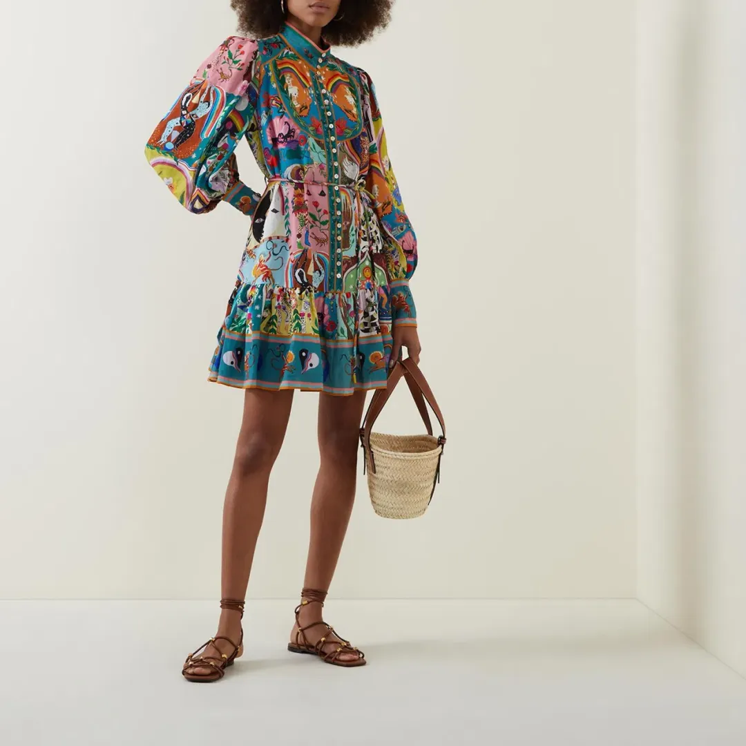 Alemais Evergreen Mini Dress Multi Size AU 10 for rent on The Volte - main image