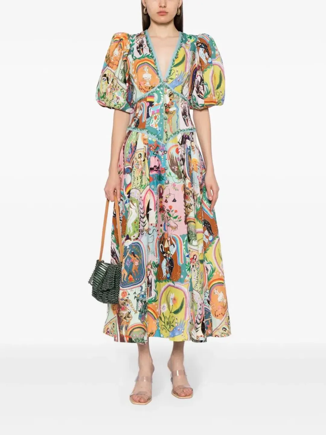 Alemais Evergreen Midi Dress Multi Size 8 AU for rent on The Volte - main image