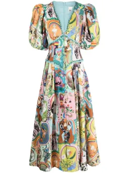 Alemais Evergreen Midi Dress Multi Size 8 AU for rent on The Volte - image 26