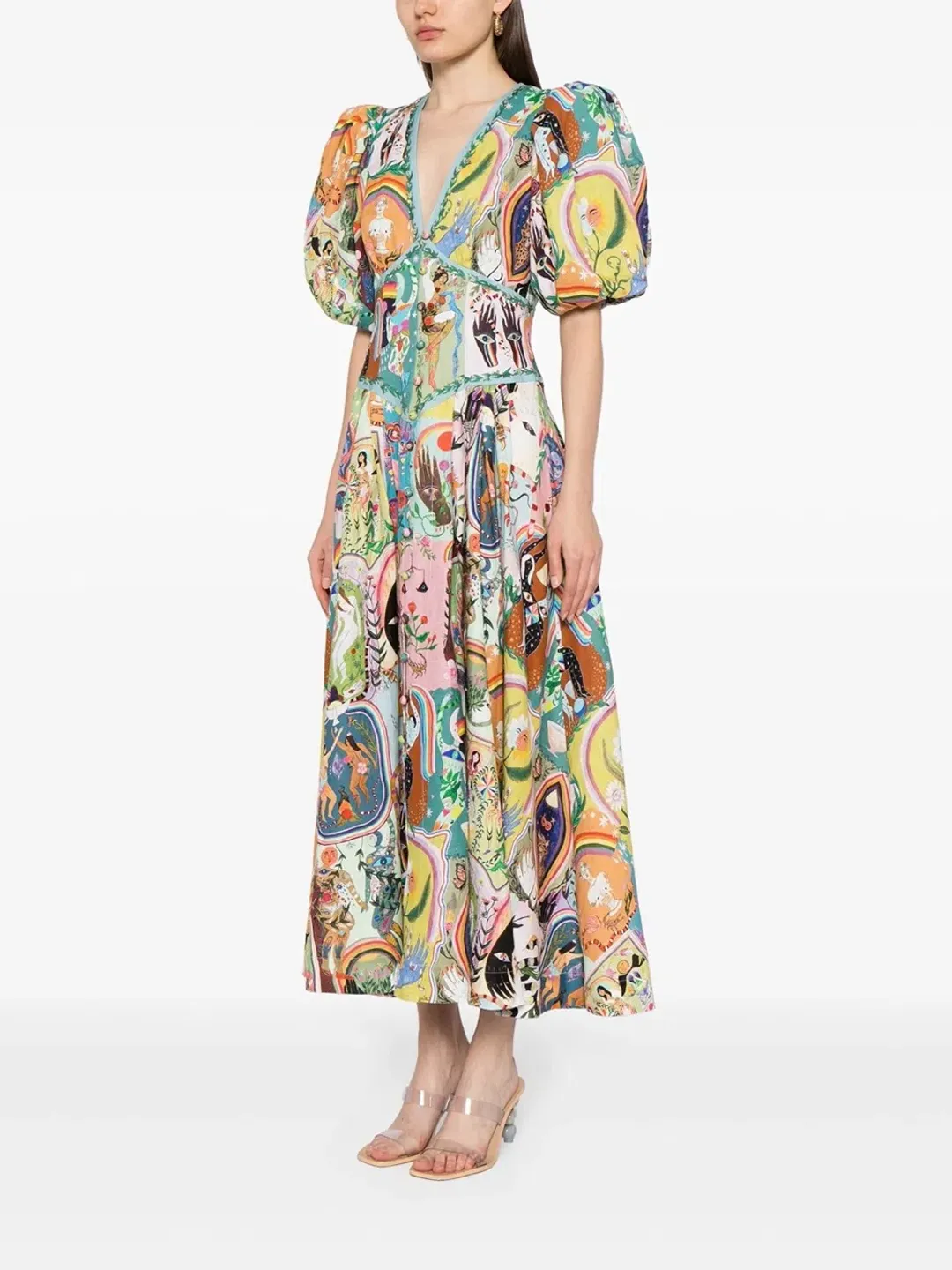 Alemais Evergreen Midi Dress Multi Size 8 AU for rent on The Volte - main image