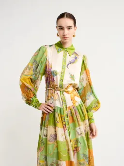 Alemais Jerome Silk Shirtdress Multi Size AU 10 for rent on The Volte - image 14