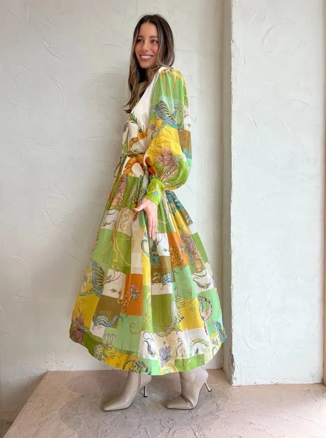 Alemais Jerome Silk Shirtdress Multi Size AU 10 for rent on The Volte - main image