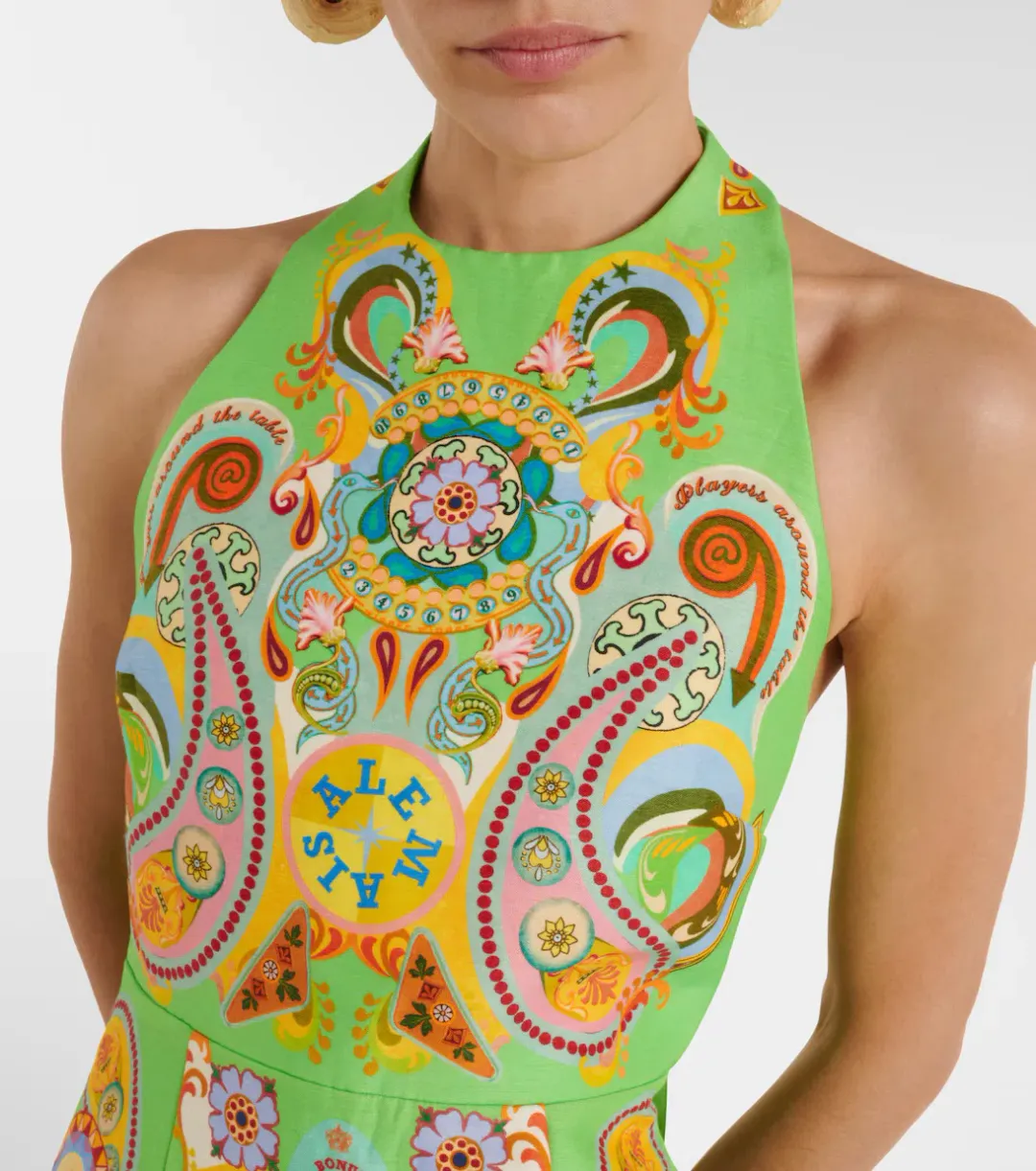 Alemais Pinball Mini Dress Green Multi Size AU 8 for rent on The Volte - main image