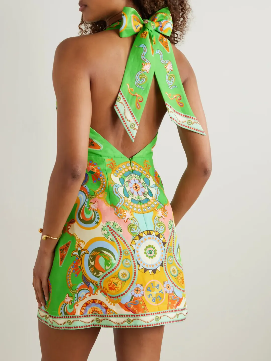 Alemais Pinball Mini Dress Green Multi Size AU 8 for rent on The Volte - main image