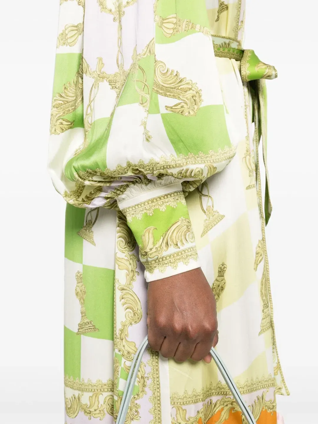 Alemais Checkmate Silk Shirtdress Multi Size AU 8 for rent on The Volte - main image