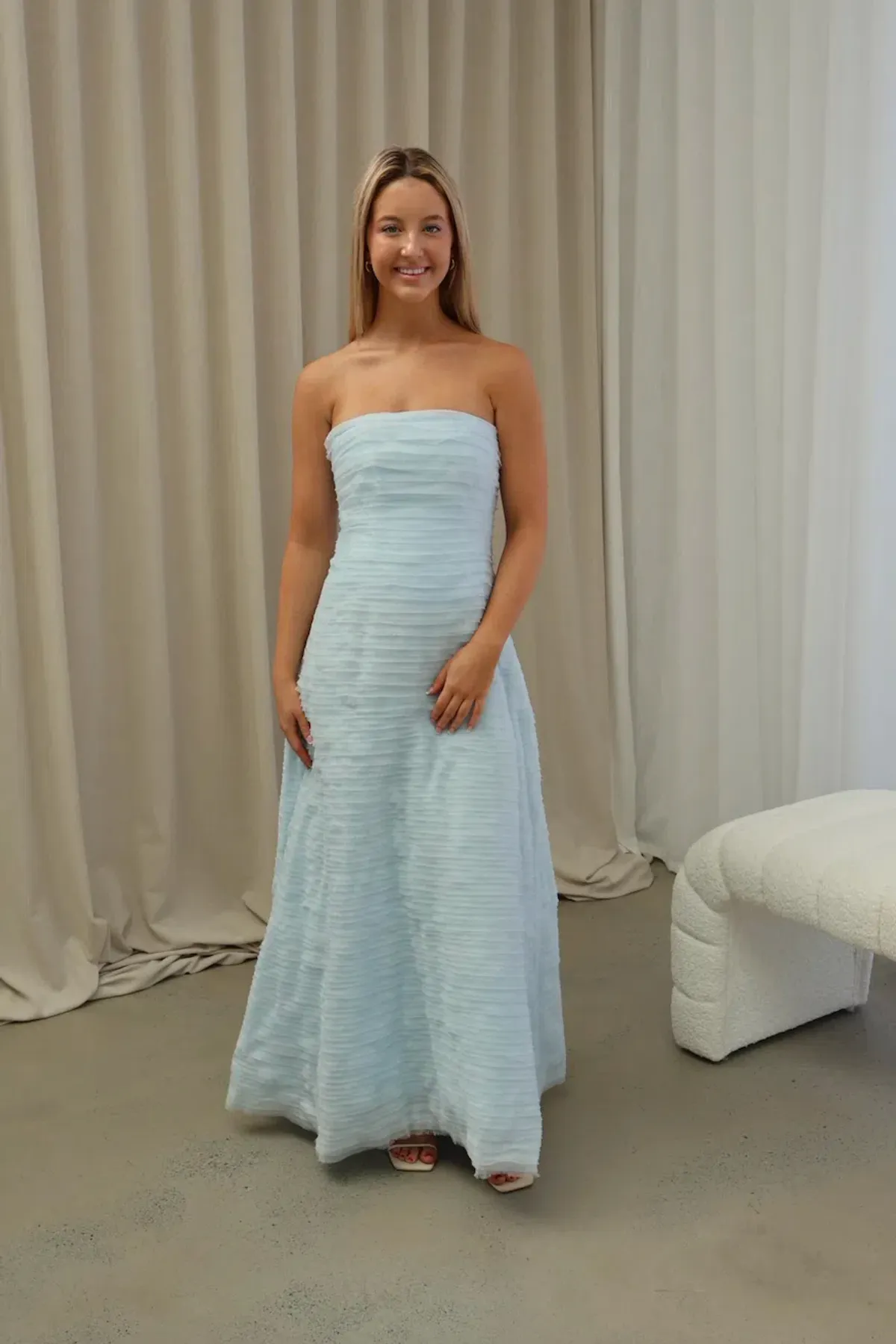 Aje Soundscape Maxi Dress Sea Breeze Size 6 for rent on The Volte - main image