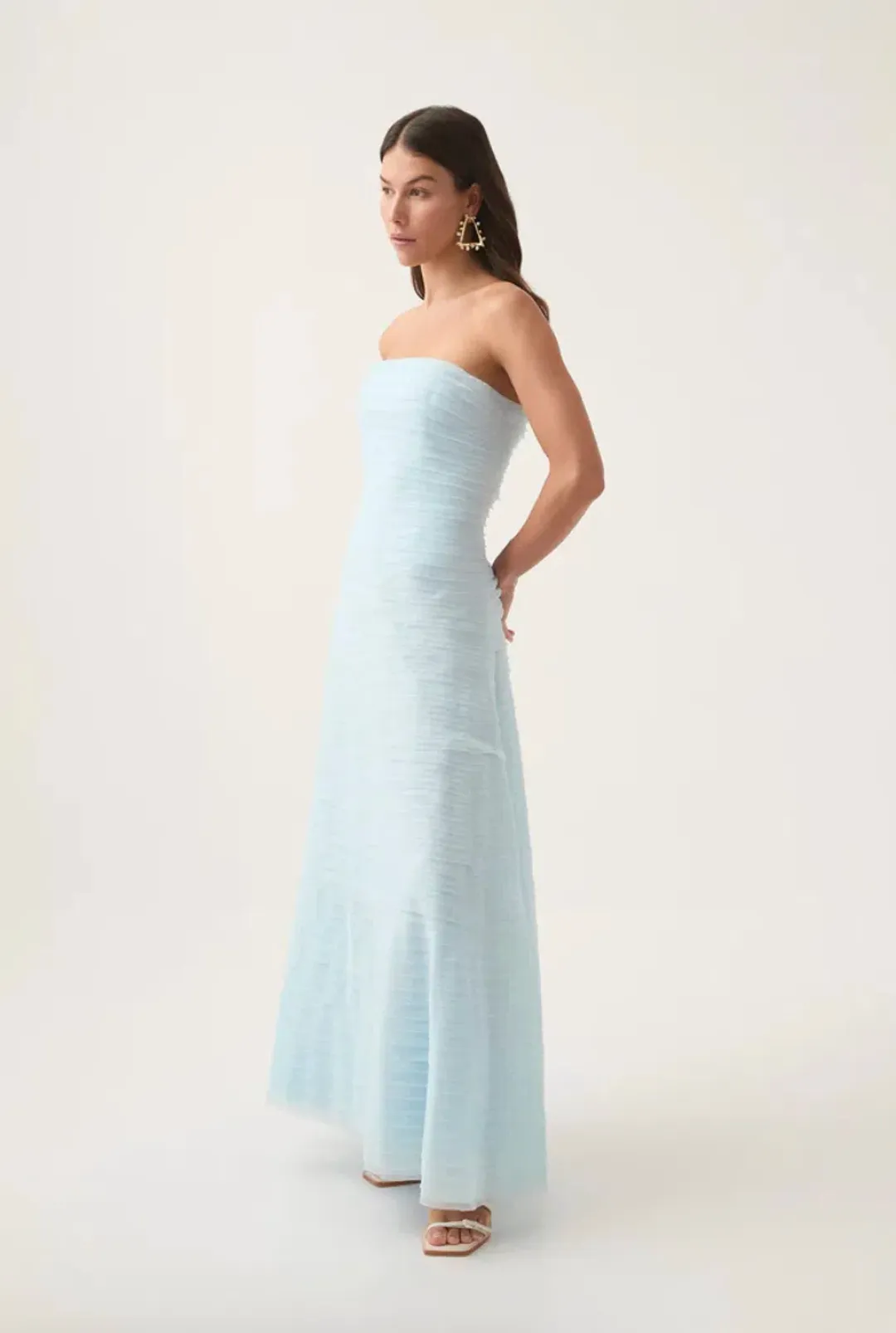 Aje Soundscape Maxi Dress Sea Breeze Size 6 for rent on The Volte - main image