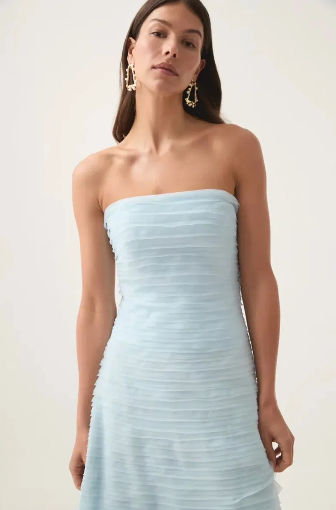 Aje Soundscape Maxi Dress Sea Breeze Size 6 for rent on The Volte - main image