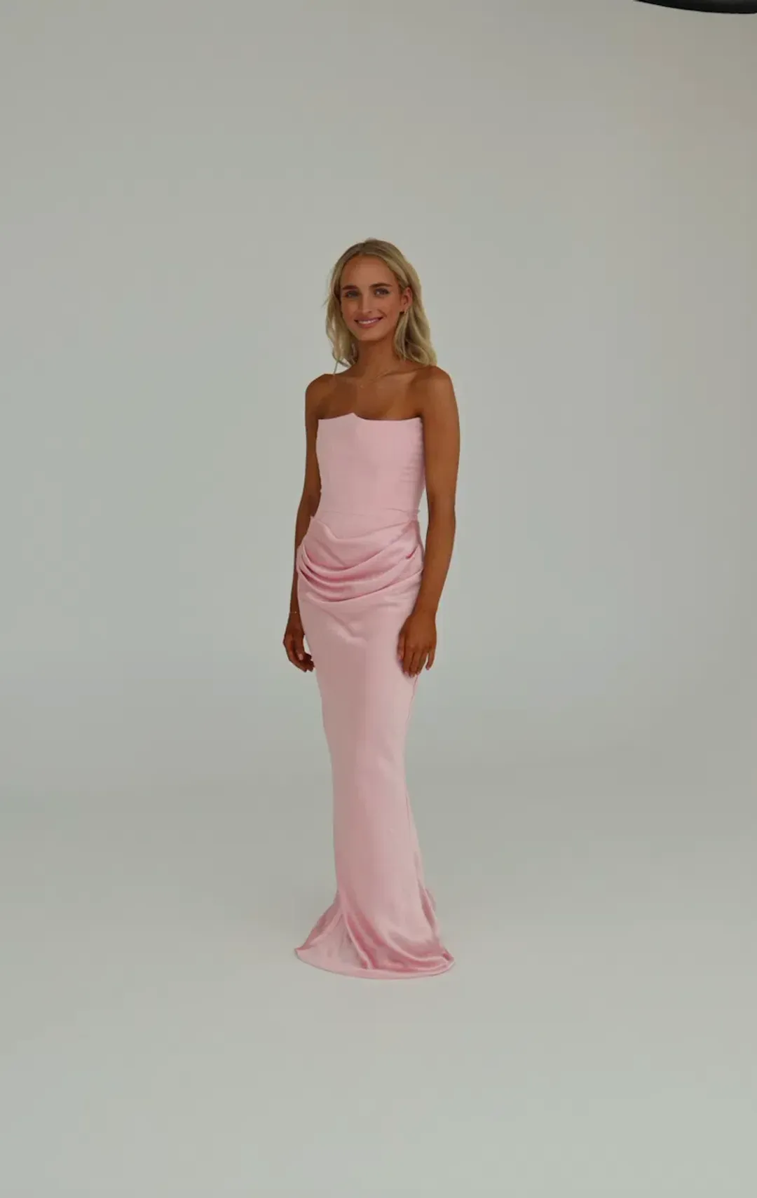 House of CB Persephone Strapless Corset Dress Rose Shadow Size XS / AU 6 for rent on The Volte - main image
