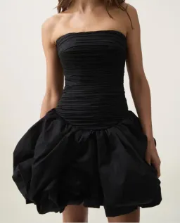 Aje Violette Bubble Hem Mini Dress in Black Size 14 for rent on The Volte - image 2