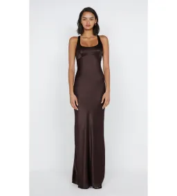 Bec & Bridge Maxina Crossover Dress Dark Chocolate Size 6  for rent on The Volte - image 1