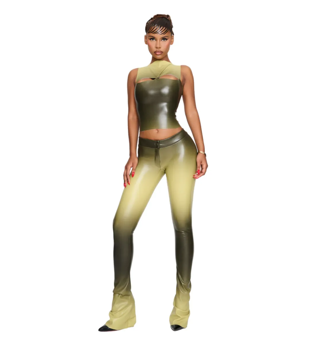 Coucoo Aviles Set in Green Size 6  for rent on The Volte - main image
