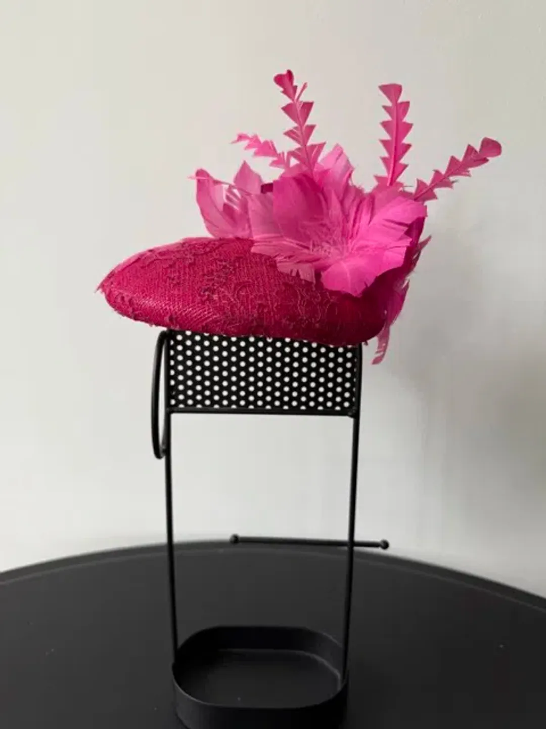 Gregory Ladner Headpiece with Feather Embellishment Pink One Size for rent on The Volte - main image