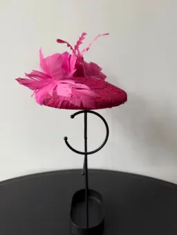 Gregory Ladner Headpiece with Feather Embellishment Pink One Size for rent on The Volte - image 2