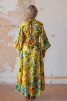 Alemais Cresida Cutout Midi Dress Print Size AU 10 for rent on The Volte - image 4