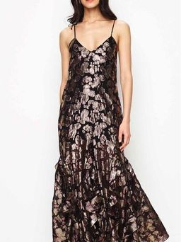 Alice McCall Dress - low cut criss cross back metallic size 8 for rent on The Volte - image 1
