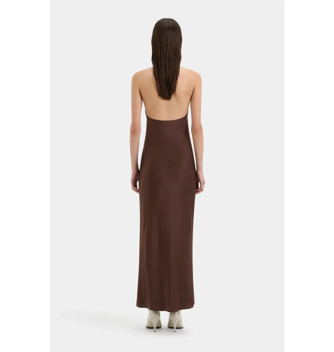 Sir The Label  Como Twist Dress in Chocolate Size 3 / AU 12 for rent on The Volte - main image