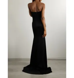 Alex Perry Strapless Sweetheart Drape Gown Black Size AU 8 for rent on The Volte - image 4