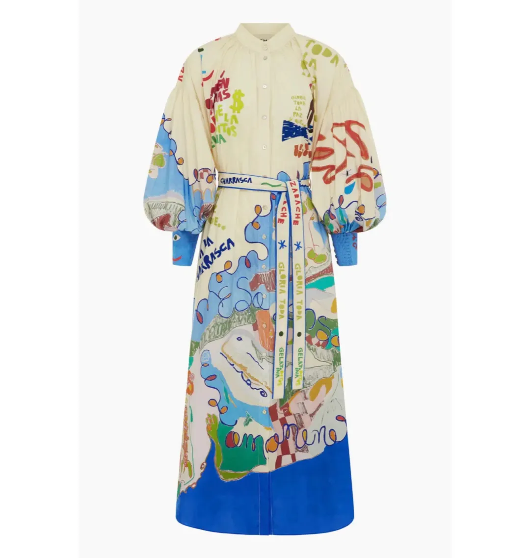 Alemais Nadia Shirtdress Multi Size AU 14 for rent on The Volte - main image