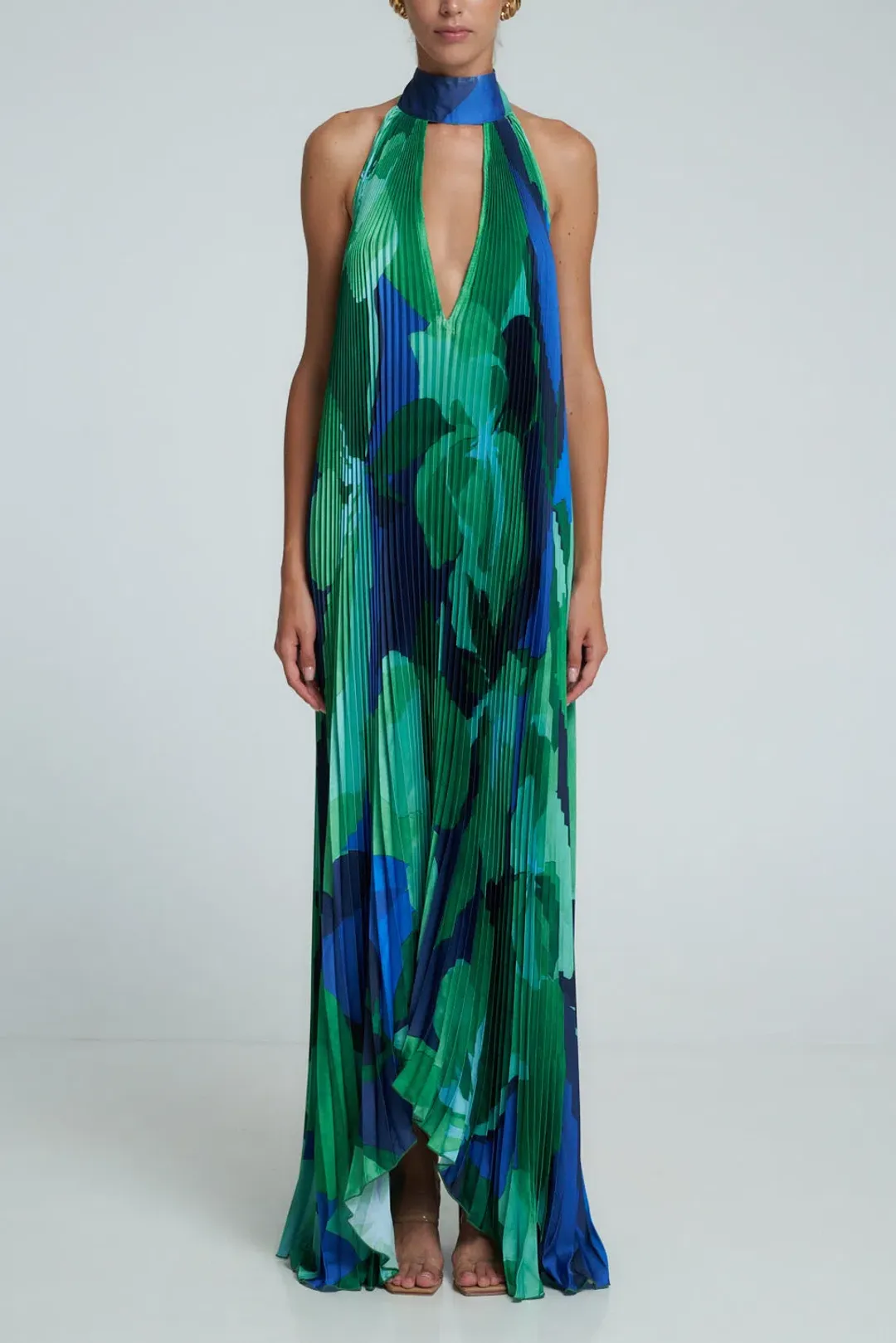 L'idee Opera Gown in Capri Green Size 10 for rent on The Volte - main image