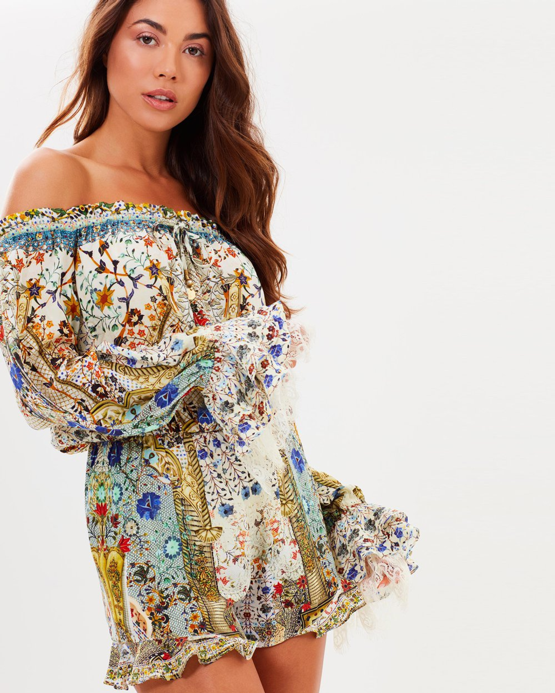 CAMILLA multi print playsuit size 10 for rent on The Volte - main image