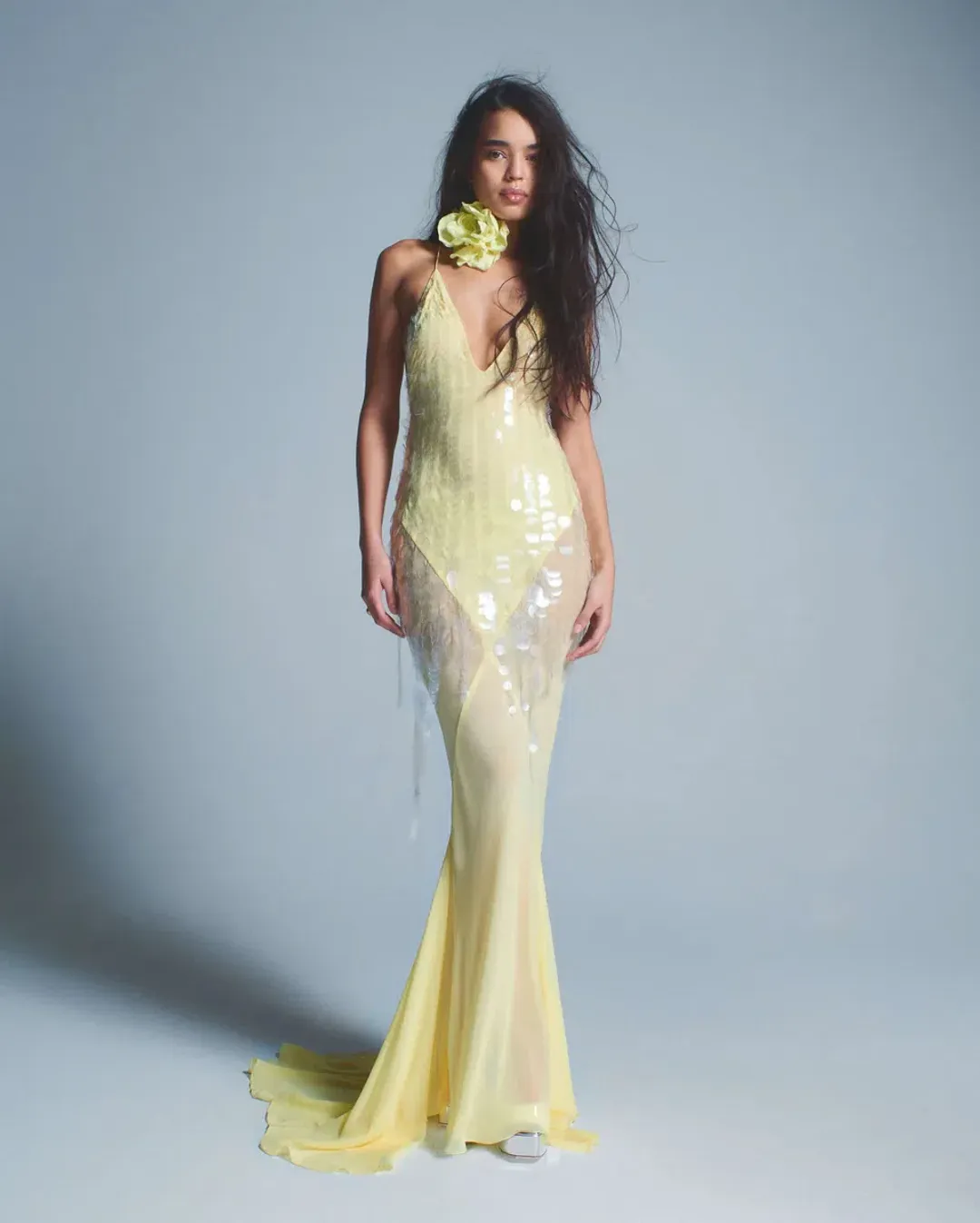 Rat & Boa Asteria Dress Yellow Size XS for rent on The Volte - main image
