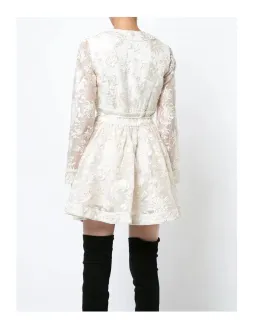 Zimmermann Rife Embroidered Dress Cream Size 2 / AU 12 for rent on The Volte - image 2