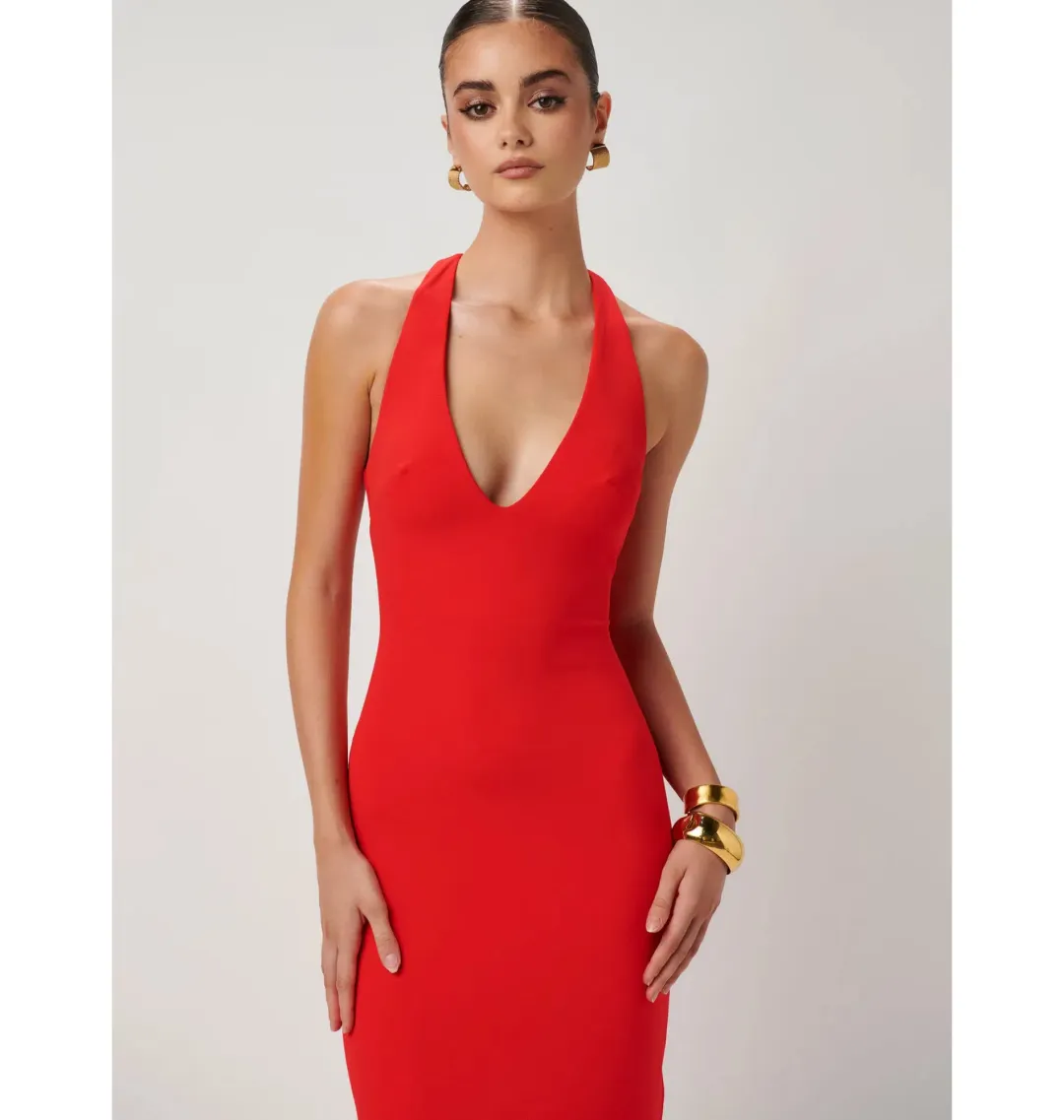 Effie Kats Eiza Gown in Cherry Red Size S / AU 8 for rent on The Volte - main image