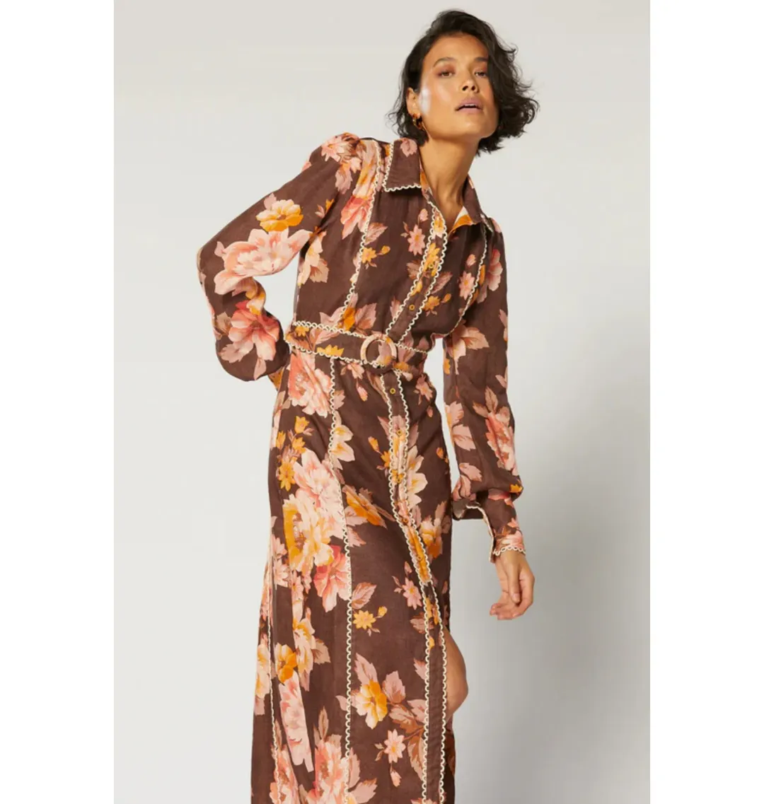 Winona Dahlia Button Maxi Dress Floral Size AU 12 for rent on The Volte - main image