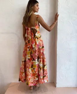 Acler Tate Dress Size 14 Pink Bouquet Maxi  for rent on The Volte - image 2