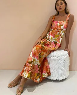 Acler Tate Dress Size 14 Pink Bouquet Maxi  for rent on The Volte - image 4