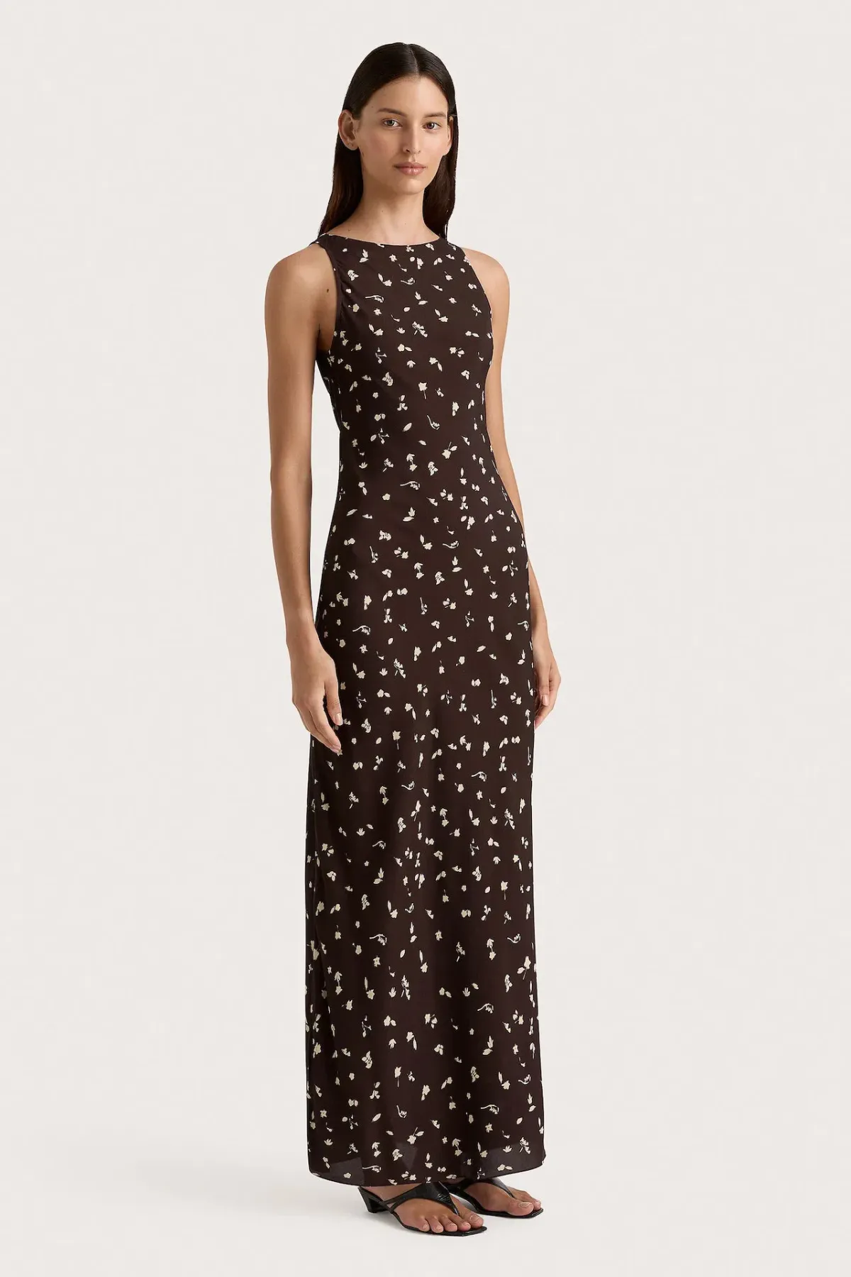 Faithfull the Brand Silya Dress Clover Brown Size 8 for rent on The Volte - main image
