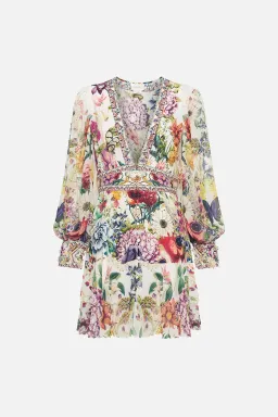 Camilla Button Front Frill Mini Dress in Queens Bee Hive Size XS / AU 8 for rent on The Volte - image 5