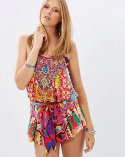Camilla Childs Play Silk Playsuit Multi Size 8 for rent on The Volte - image 4