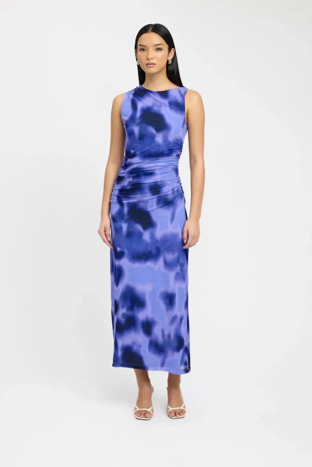 Kookai Poppy Purple Print Maxi Dress Poppy Size 8 for rent on The Volte - main image