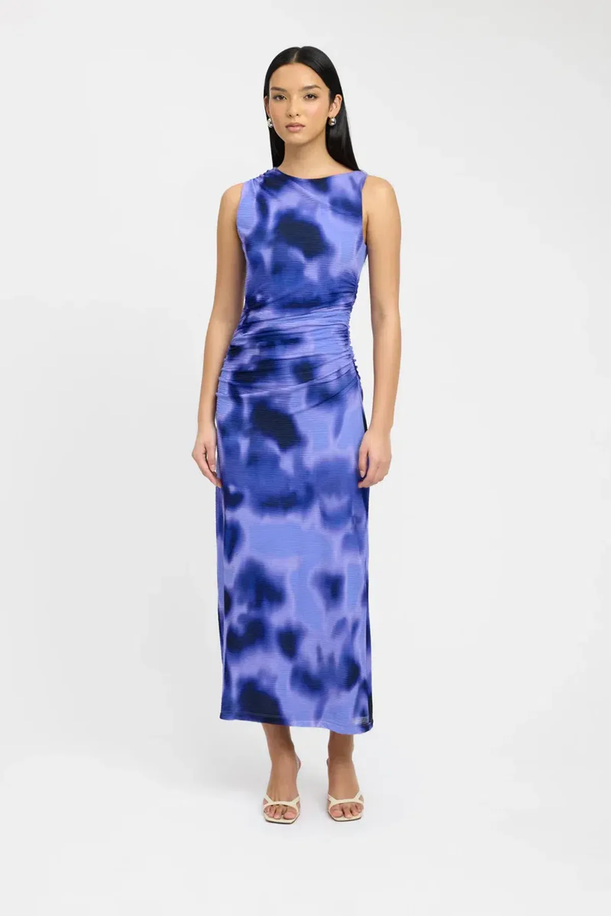 Kookai Poppy Purple Print Maxi Dress Poppy Size 8 for rent on The Volte - main image