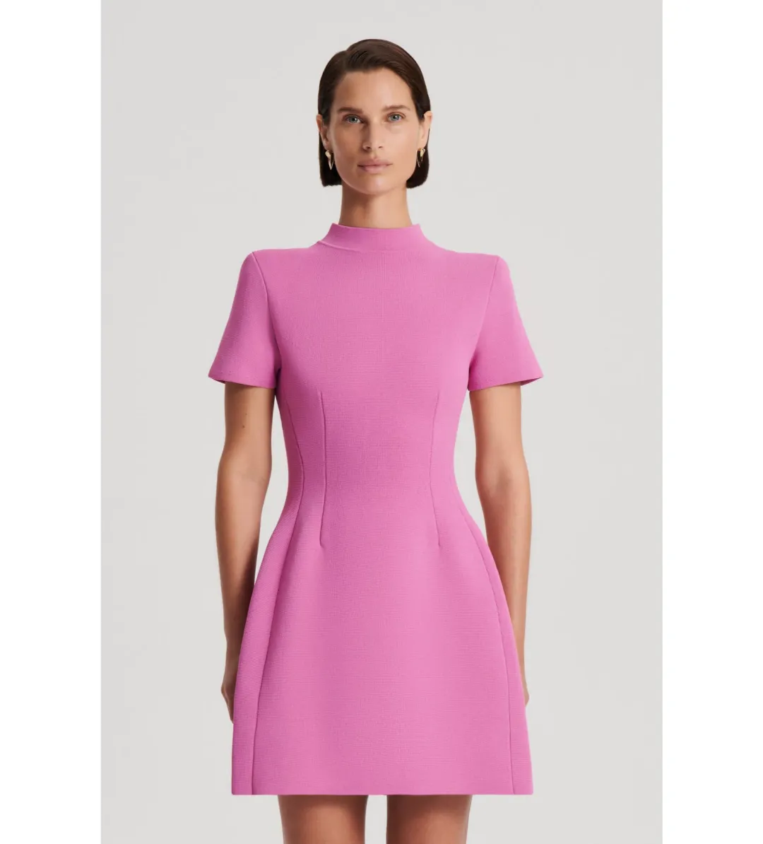 Scanlan Theodore Crepe Knit Peplum Dress Peony   Size 8 for rent on The Volte - main image