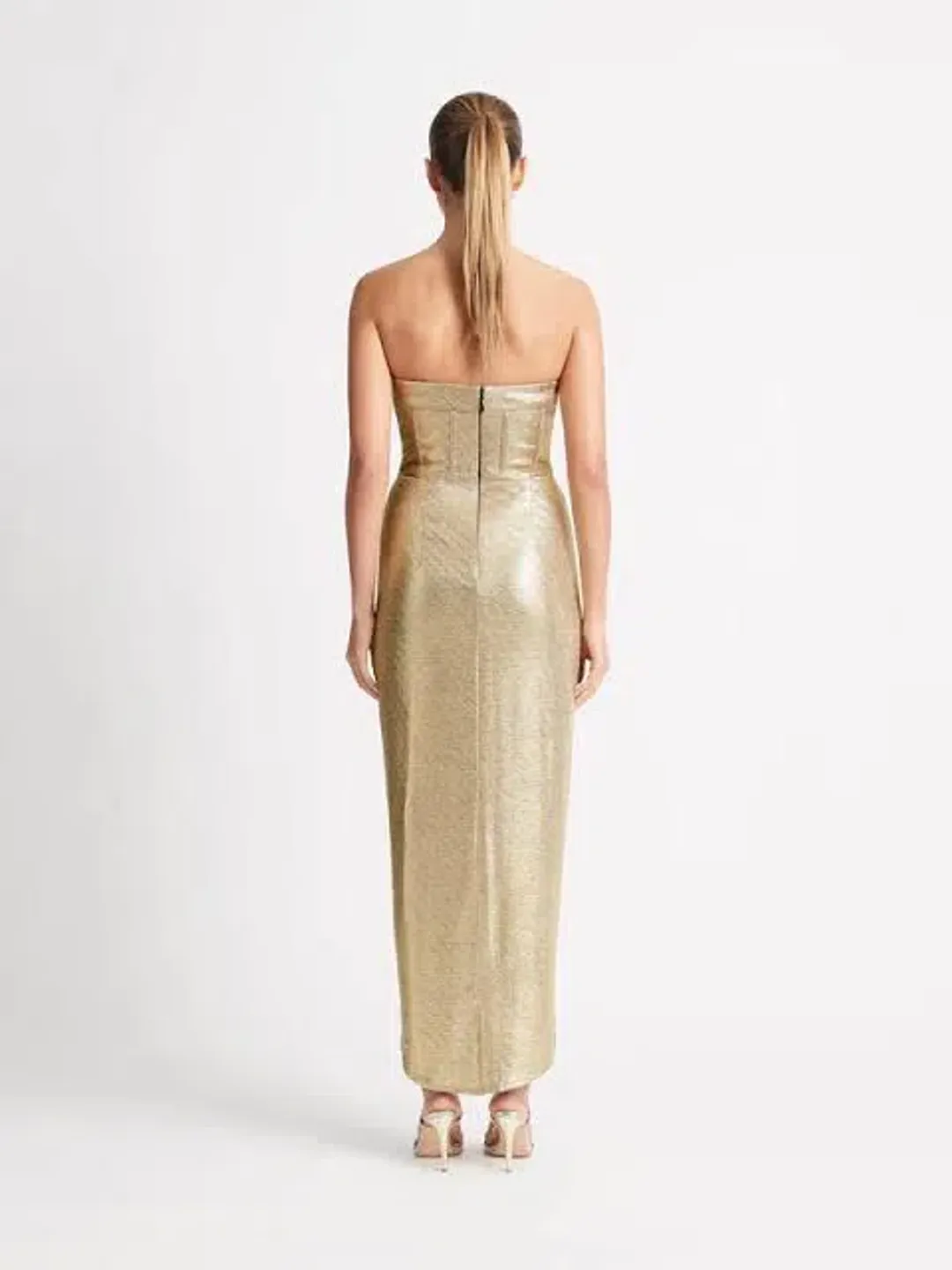 Sheike Cosmopolitan Dress in Gold Size 14  for rent on The Volte - main image