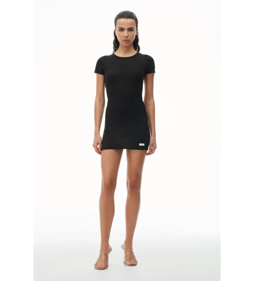 Alexander Wang Crewneck Mini Dress Black Size 6 for rent on The Volte - main image