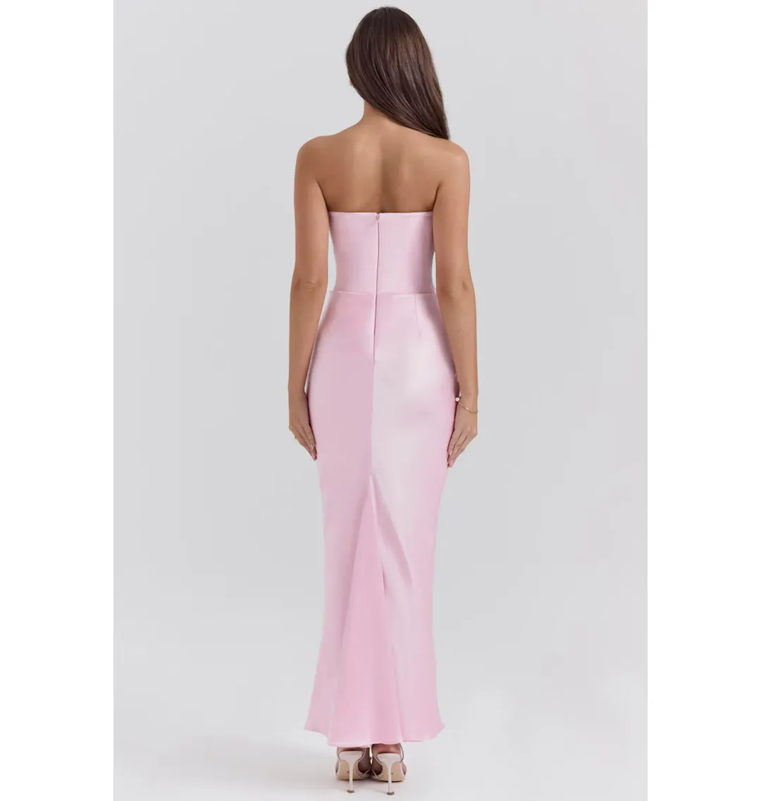 House Of CB Persephone Corset Dress In Rose Shadow Size AU 8  for rent on The Volte - main image