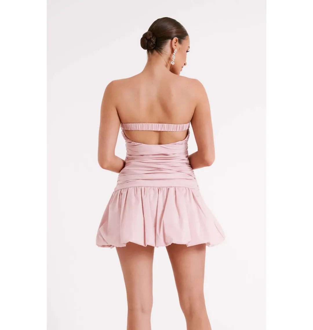 Meshki Fran Mini Dress in Rosewater Size Small / AU 8 for rent on The Volte - main image