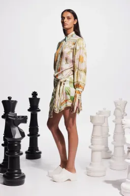 Alemais Checkmate Silk Mini Dress Multi Size AU 10 for rent on The Volte - image 18