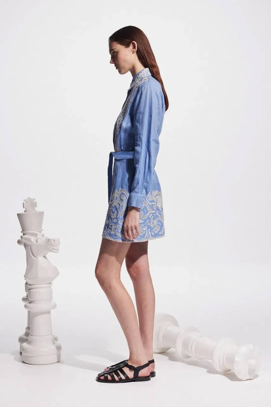 Alemais Arion Mini Dress Cornflower Blue Size AU 10  for rent on The Volte - main image