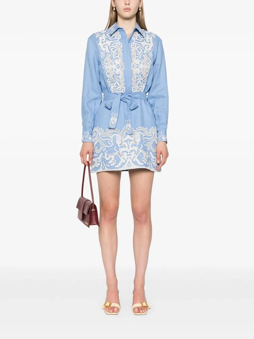 Alemais Arion Mini Dress Cornflower Blue Size AU 10  for rent on The Volte - main image