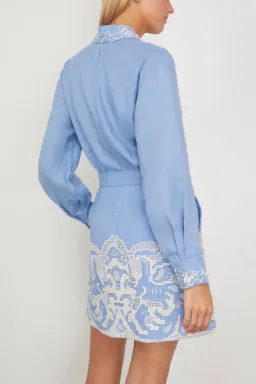 Alemais Arion Mini Dress Cornflower Blue Size AU 10  for rent on The Volte - image 7