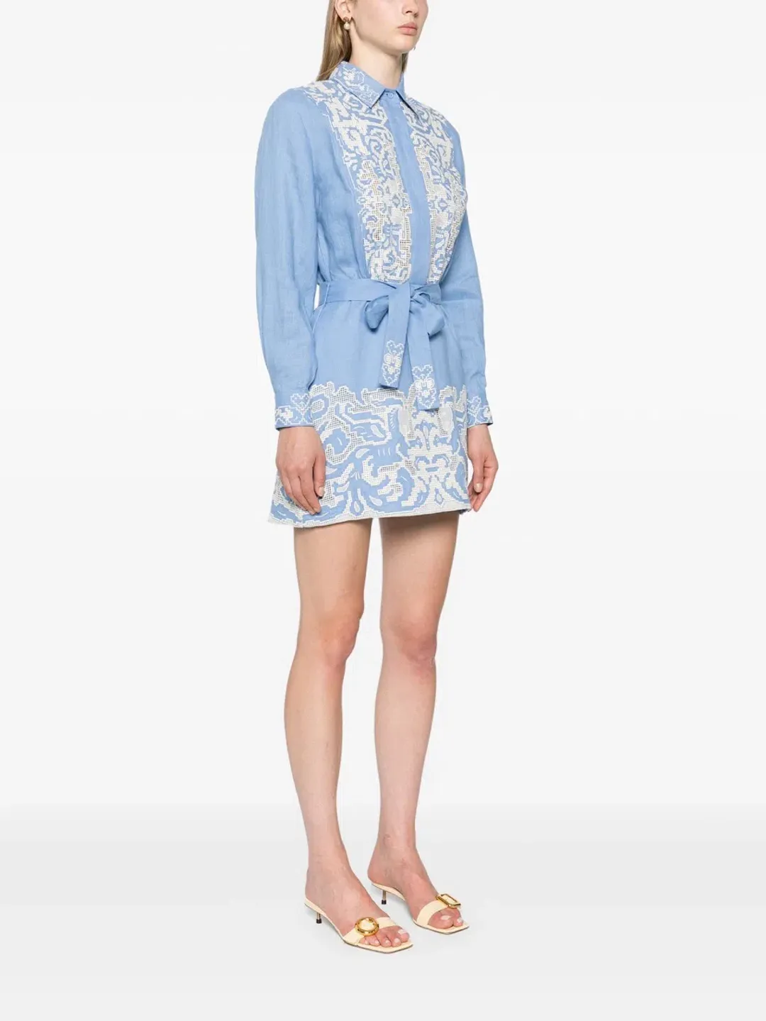Alemais Arion Mini Dress Cornflower Blue Size AU 10  for rent on The Volte - main image